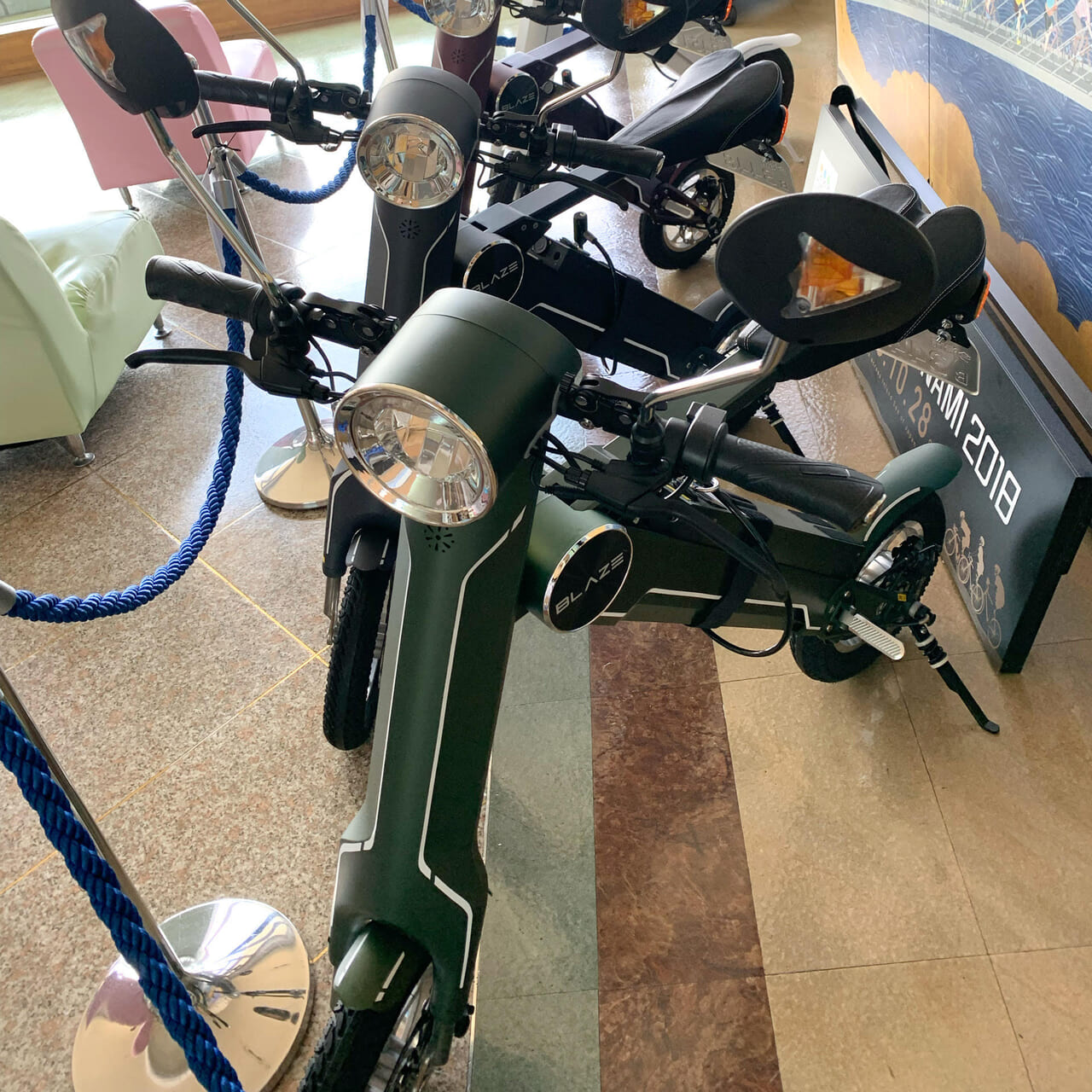 サイクリングに興味がある人向けに「サンライズ糸山」で「電動バイク」の貸し出しが始まっていました!!