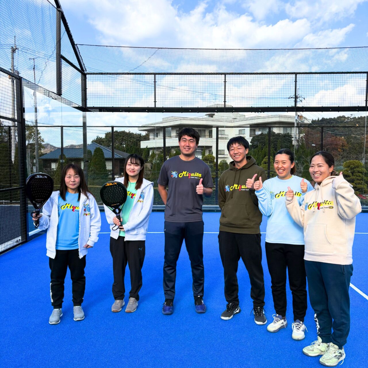 【今治市】四国初のパデルができる施設「パデルビスタ今治」で福岡のチームが指導にやってくる特別レッスンが開催されました!