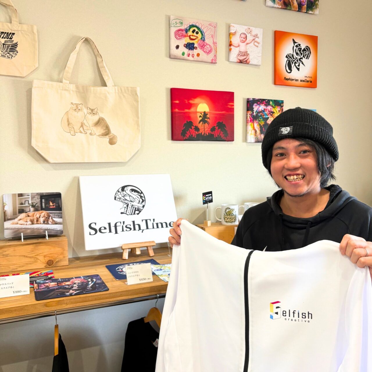 【今治市】オリジナルデザインや思い出をリーズナブルな価格で形に変える「オリジナルプリントSelfishCreative(セルフィッシュクリエイティブ)」がオープン!