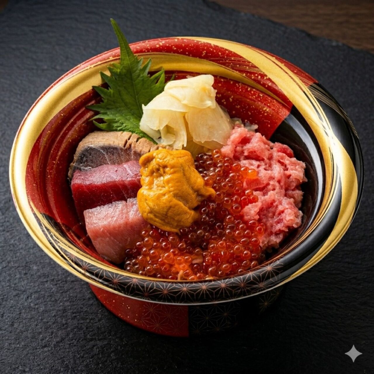 贅沢なマグロ丼