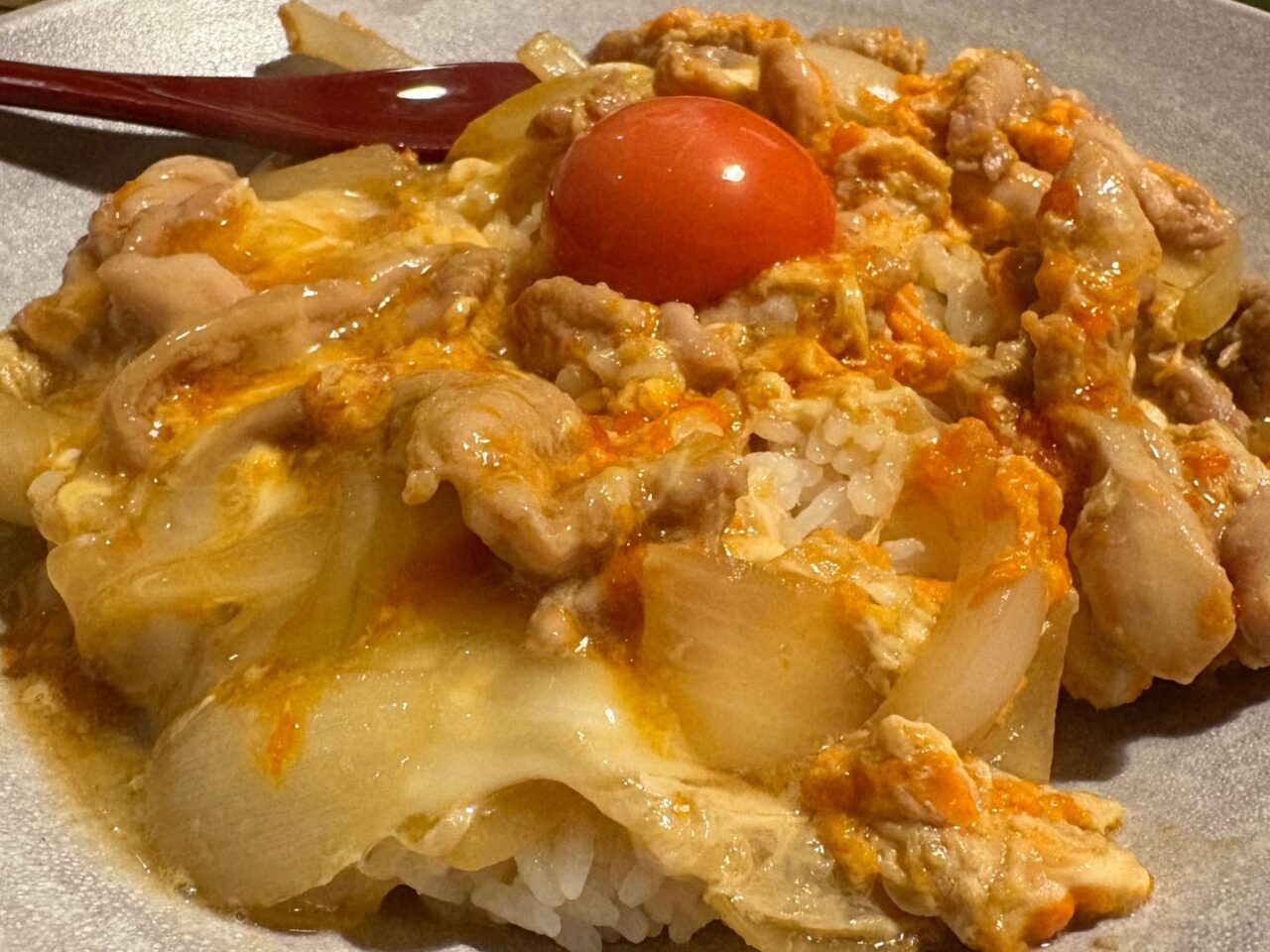 丸起の夜限定裏メニュー”親子丼”の実物