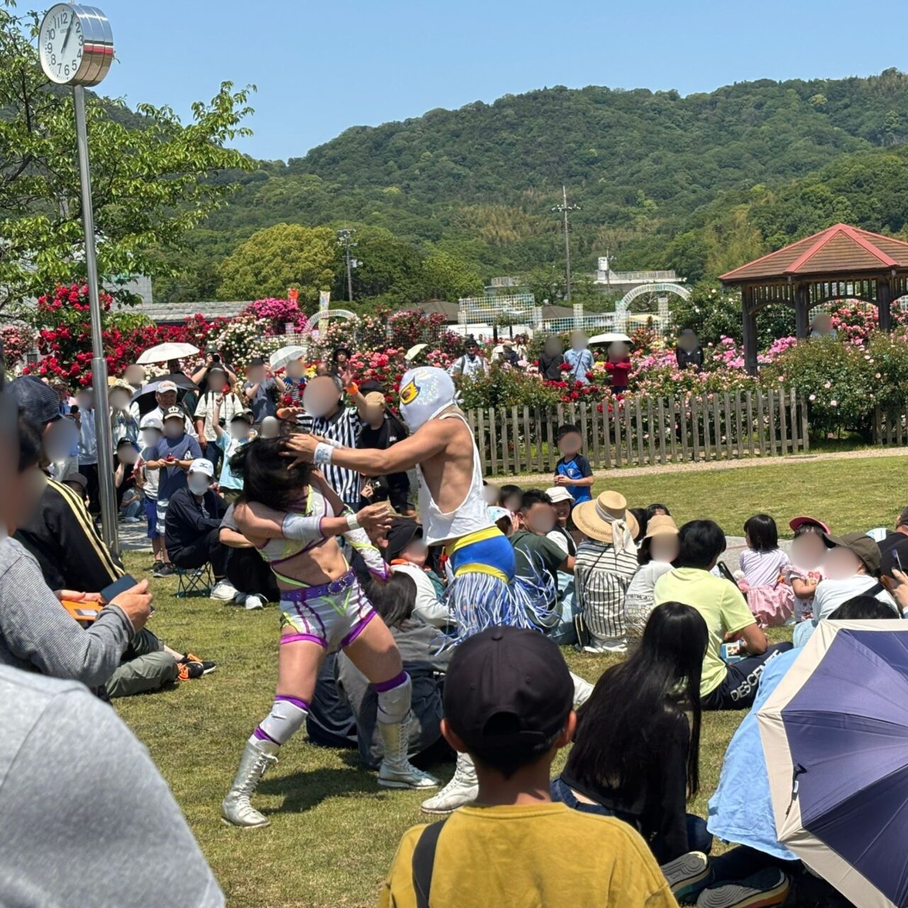 戦うプロレスラー