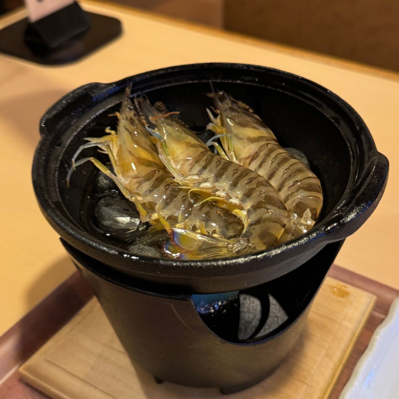 活車エビの地酒蒸しの写真