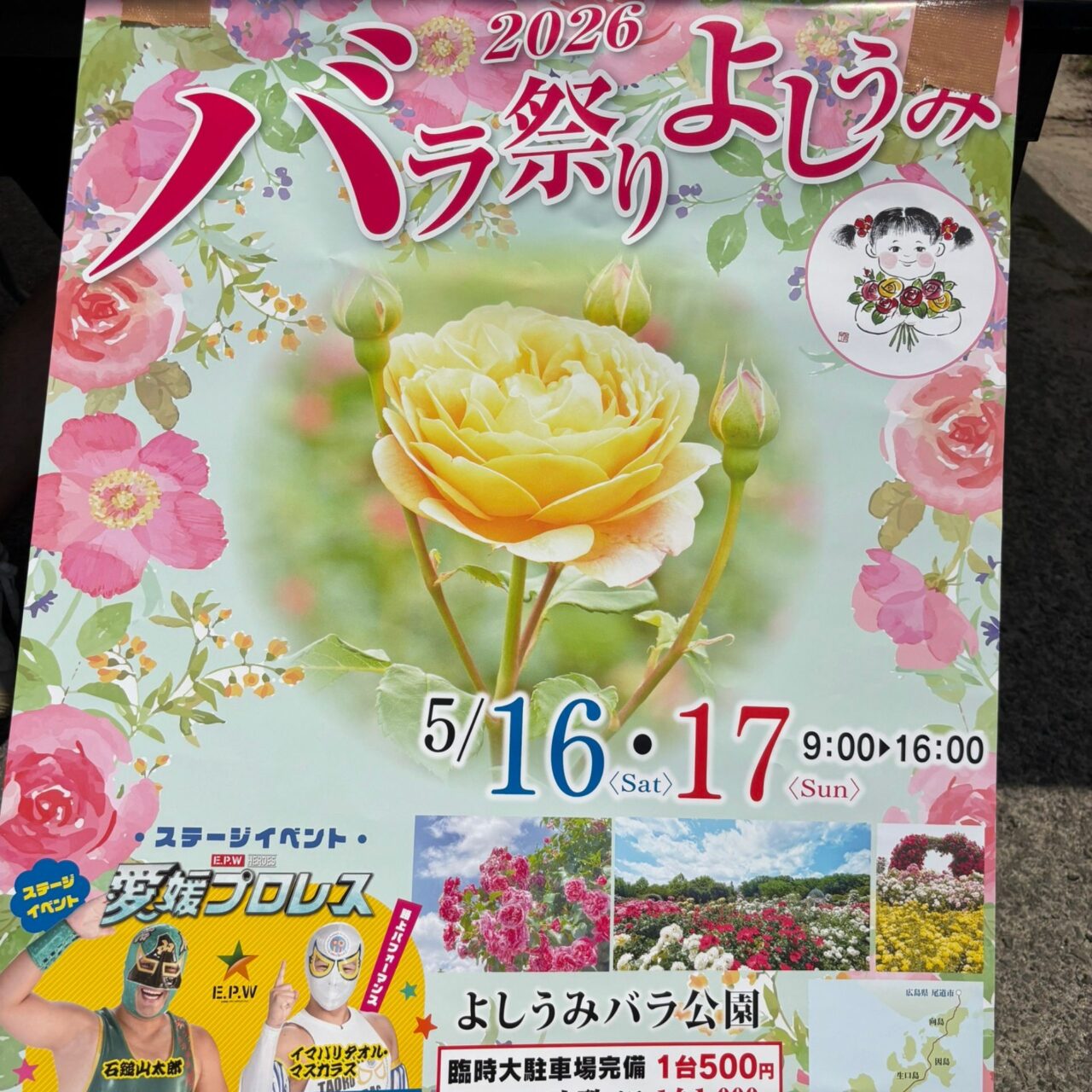 バラ祭りのポップ