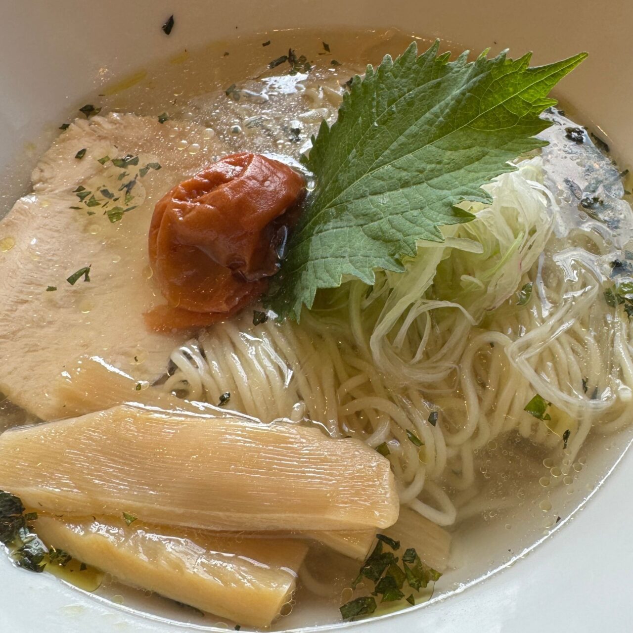 トリトンラーメン6月限定「冷やし梅」のトッピング