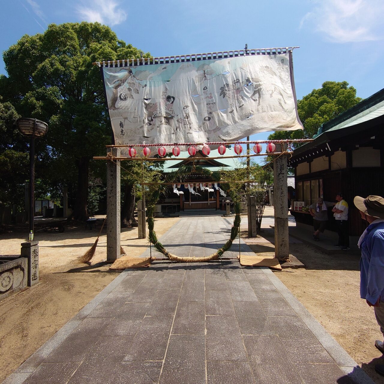 祇園神社と三嶋神社で開催される輪越し（夏越し）
